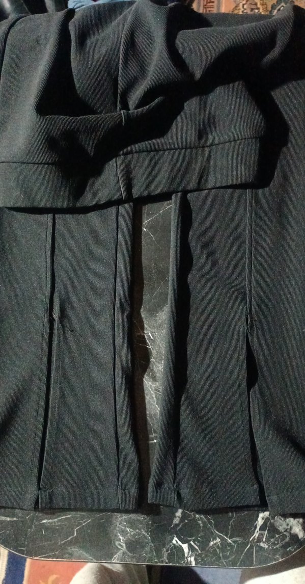 Kadın Siyah Drapeli İspanyol paça tayt - Görsel 3