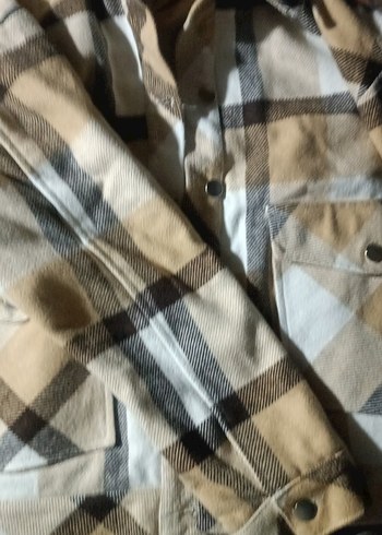 Kadın Düğmeli oduncu gömlek Ceket - Görsel 2