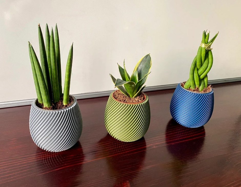 Dalgalı Desen Üçlü Vazo Seti - Görsel 3