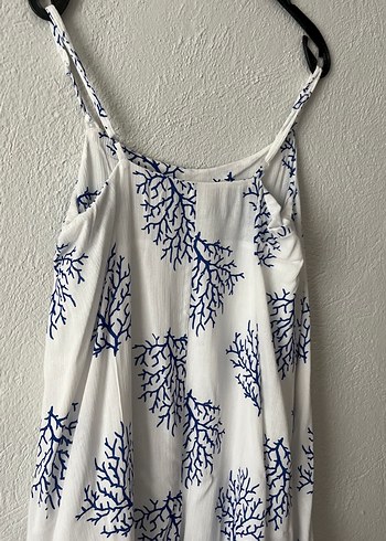 Bohem Tarzı Lacivert Baskılı Uzun Elbise - Görsel 3