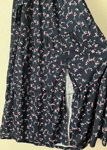 Çiçek Desenli Askılı günlük elbise - Görsel 2