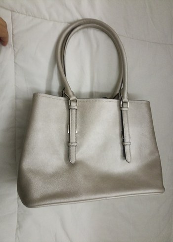 Bej Deri Tokalı Kadın El Çantası - Görsel 3