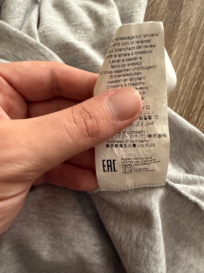 orijinal kenzo xl gri tisort - Görsel 4