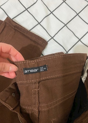 Kahverengi Kadın Kemerli Normal Kesim Pantolon - Görsel 2