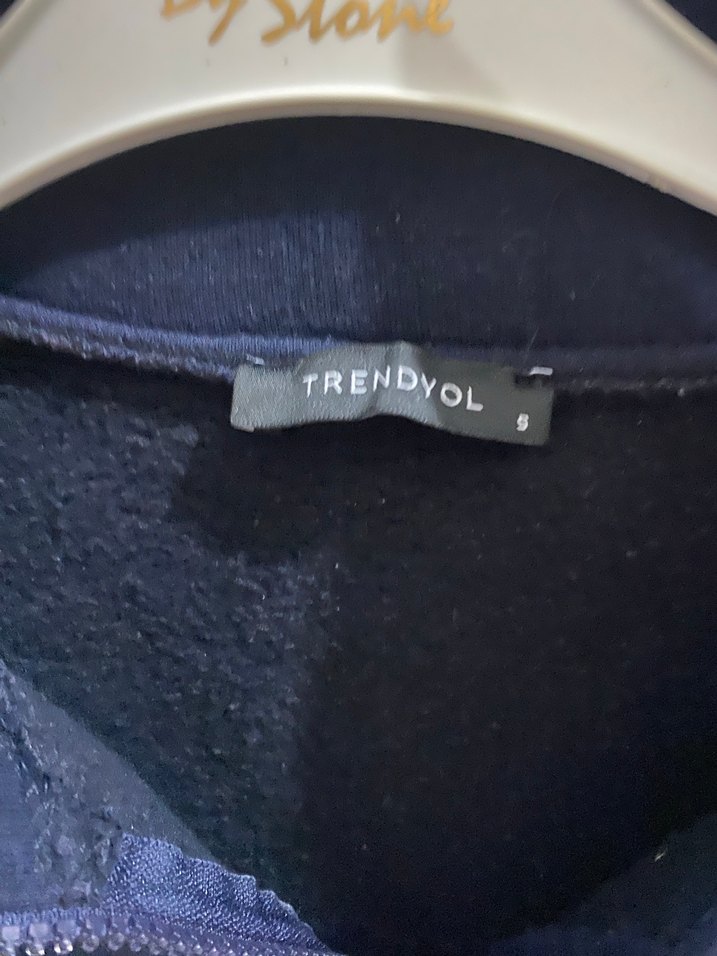 Kadın Lacivert Spor Sweatshirt Yarım Fermuarlı - Görsel 3