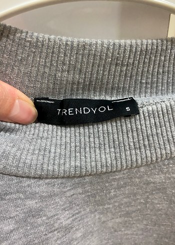 Gri Kadın Uzun Kollu Sweatshirt - Görsel 2