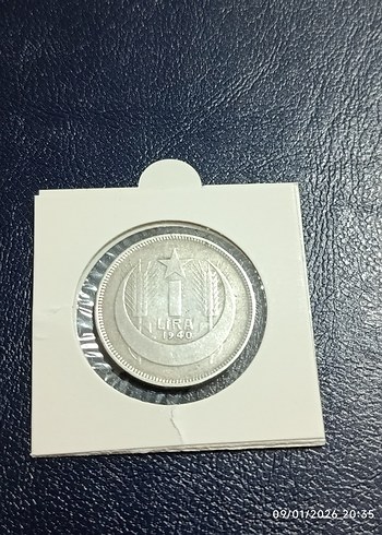 Gümüş 1940 İnönü 1 lira - Görsel 2