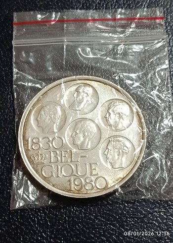 GÜMÜŞ BELÇİKA 500 FRANK - Görsel 2