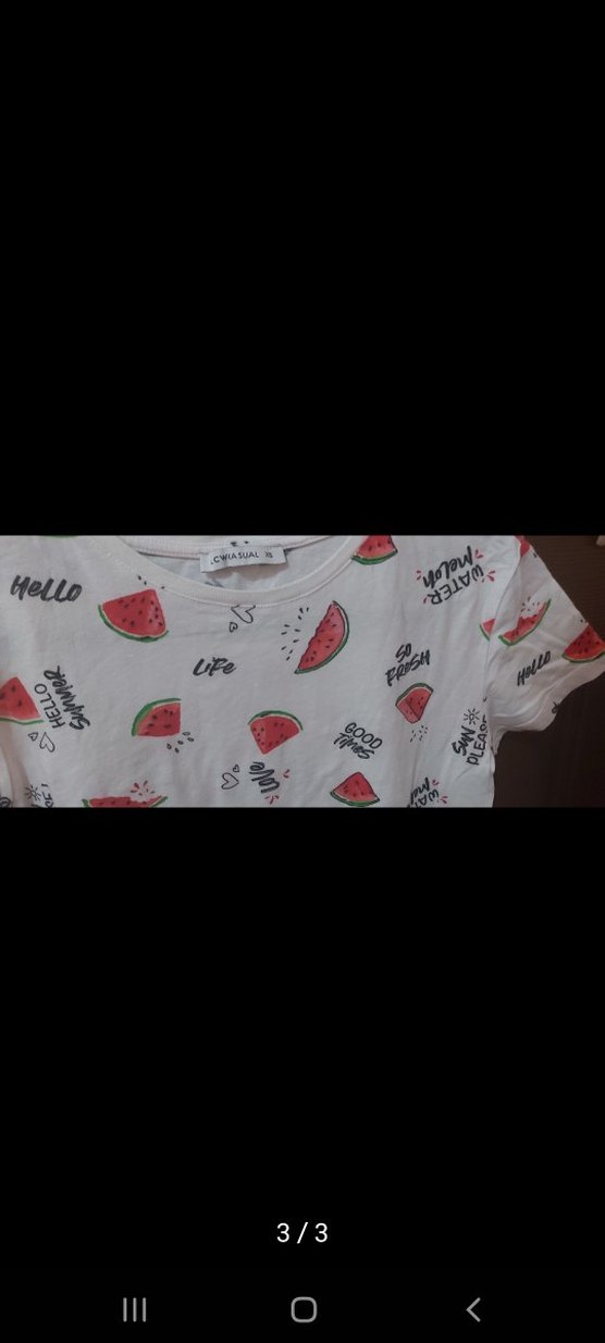 Beyaz Karpuz Desenli Tişört - Görsel 3