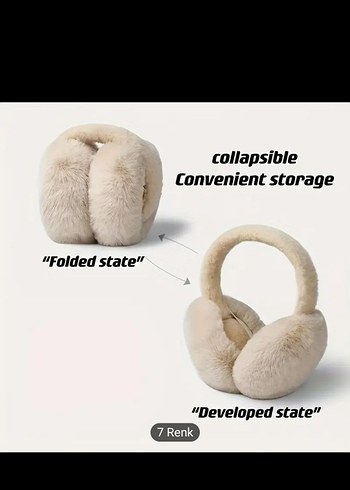 Bej Kürk Kulak Isıtıcı Kulaklık - Görsel 2