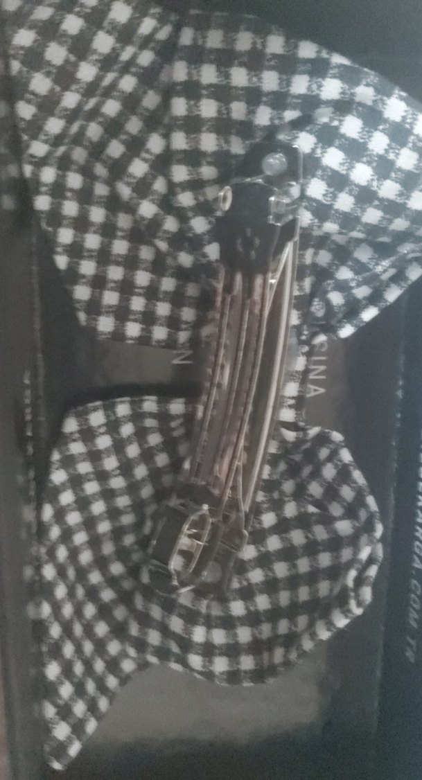 Siyah Beyaz Ekoseli Fiyonk Toka - Görsel 2