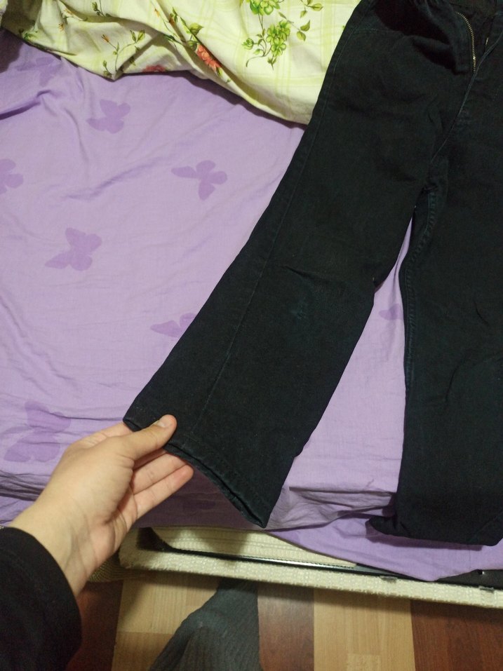 Düğmeli Siyah Kadın Jean Pantolon - Görsel 4