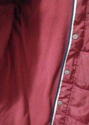 Bordo Kadın Midi Kışlık Mont - Görsel 2