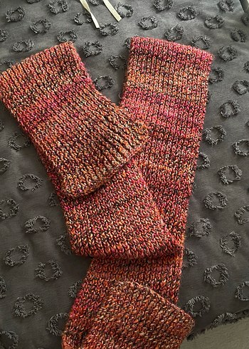 Kadın Çok Renkli Örgü Şal - Görsel 2