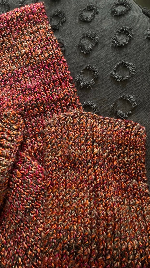 Kadın Çok Renkli Örgü Şal - Görsel 3