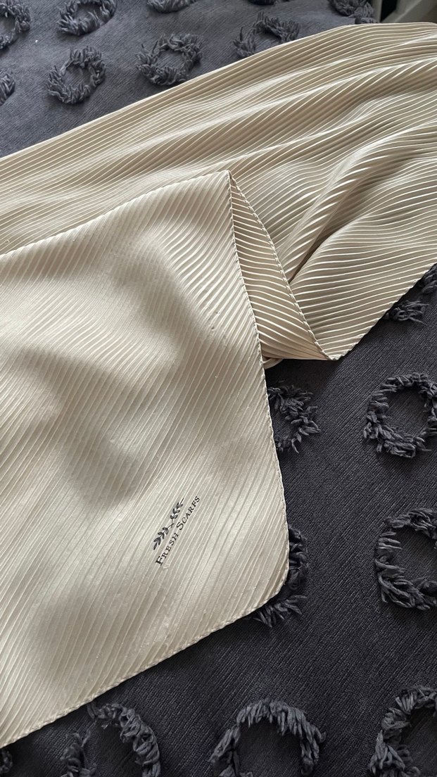 Bej Pileli Eşarp - Fresh Scarfs - Görsel 3