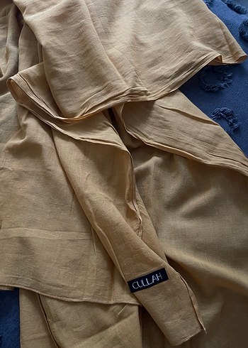 Sarı Keten Bohem Tarzı Kadın Şal - Görsel 3