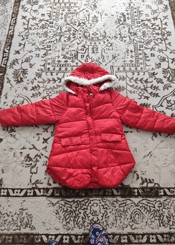 Kız Çocuk Kırmızı Kürklü Kaban - Görsel 10
