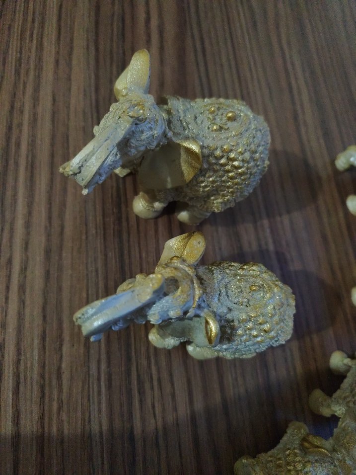 Parlak Altın Fil Biblo Seti - Görsel 4