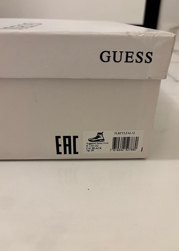 38 Beden siyah Renk ORİJİNAL GUESS Siyah Desenli TRİKO BOT