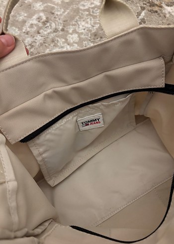 Beden Tommy Jeans Bej Renkli Tote Bag