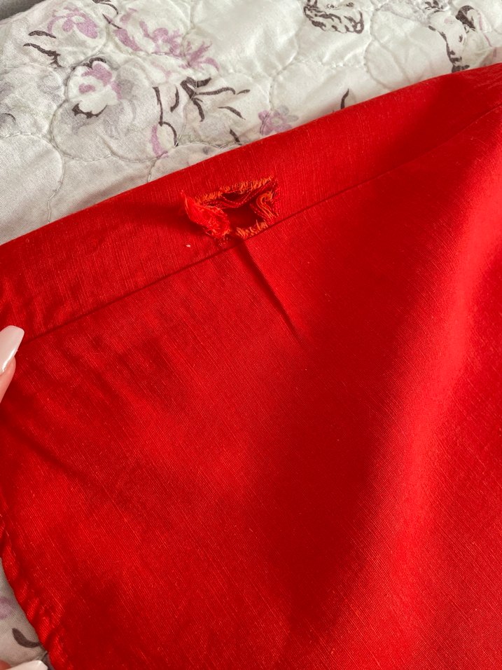 Kırmızı Dantel Detaylı V Yakalı Mini Elbise - Görsel 5