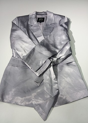 Gri Kısa Kadın Kimono - Görsel 3