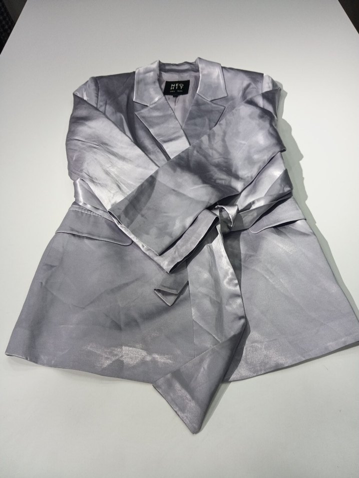 Gri Kısa Kadın Kimono - Görsel 2