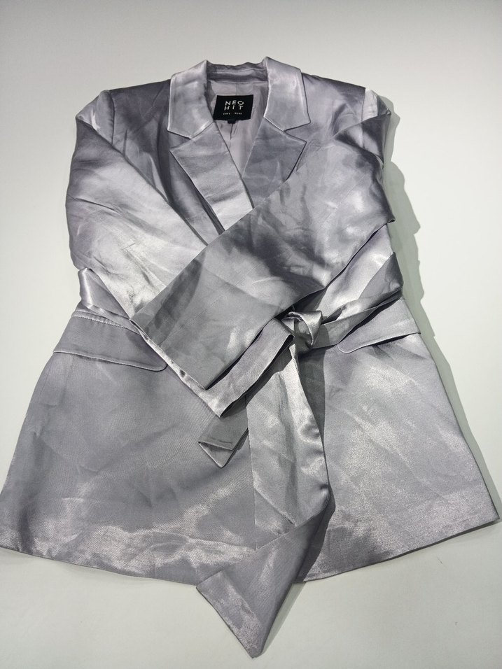 Gri Kısa Kadın Kimono - Görsel 3