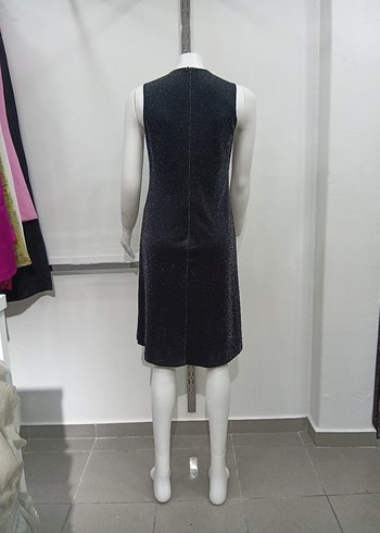 Siyah Payetli Uzun Kollu Elbise - Görsel 3