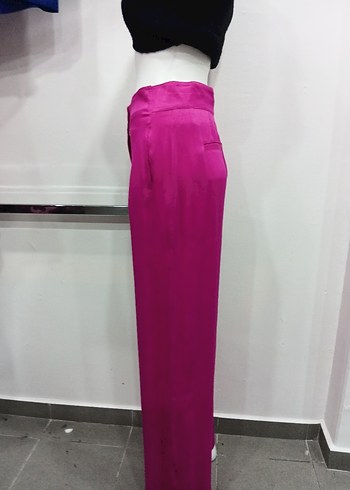Parlak Pembe Kadın Kumaş Pantolon - Görsel 4