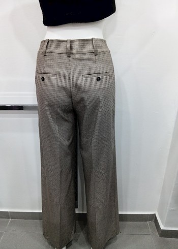 Kadın Kahverengi Regular Fit Kumaş Pantolon - Görsel 3