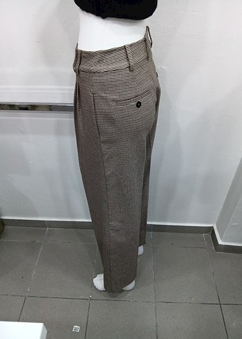 Kadın Kahverengi Regular Fit Kumaş Pantolon - Görsel 4