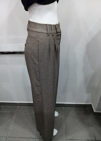 Kadın Kahverengi Regular Fit Kumaş Pantolon - Görsel 2