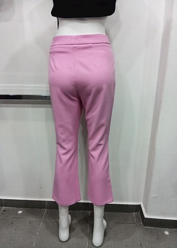 Pembe Mini Kısa Kumaş Pantolon - Görsel 3