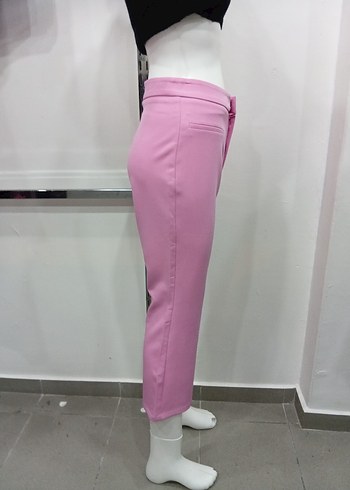 Pembe Mini Kısa Kumaş Pantolon - Görsel 2
