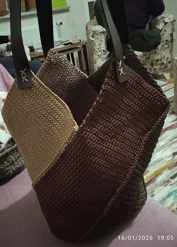 Örgü Bohem Kadın Çanta - Görsel 3