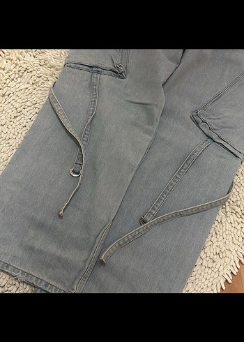 Denim Kargo Kot Pantolon - Görsel 3