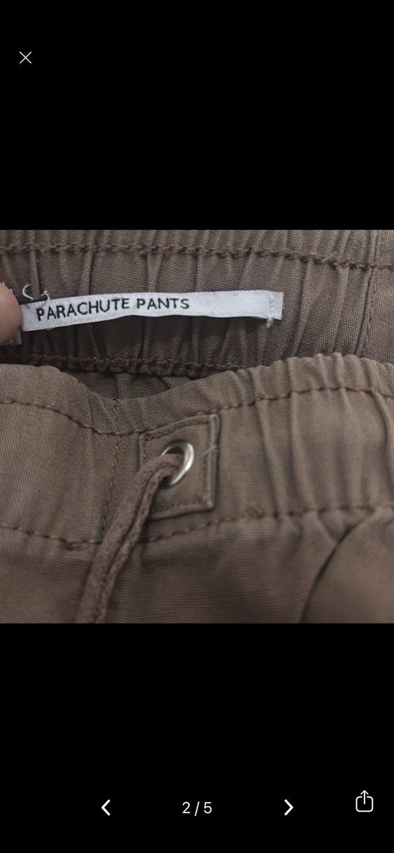 Kemerli Rahat Kesim paraşüt Pantolon - Görsel 2