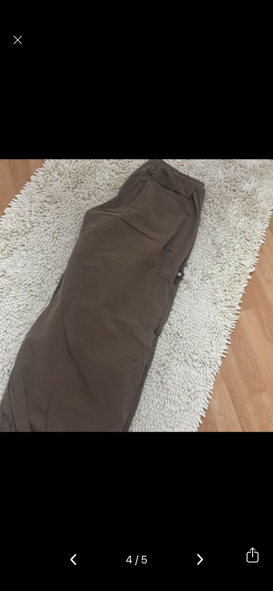 Kemerli Rahat Kesim paraşüt Pantolon - Görsel 4