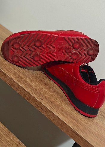 Kırmızı Puma Roma Platform Sneakers - Görsel 4