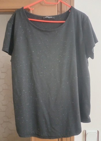 Siyah Midi Kadın Tişört - Görsel 2