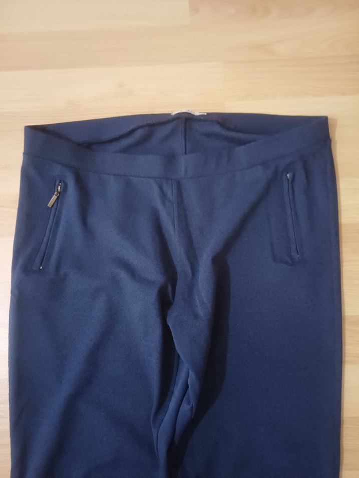 Kadın Lacivert Fermuarlı  Pantolon fermuar görüntü cep değil - Görsel 2