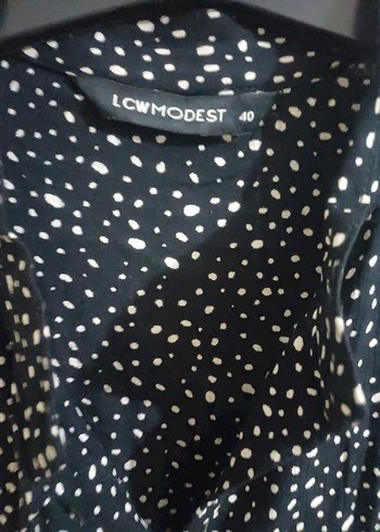 Siyah Puantiyeli Midi Tunik - Görsel 2