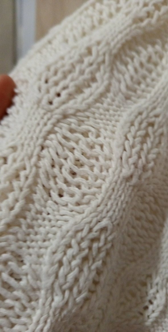 Kadın Beyaz Örgü Bohem Hırka - Görsel 5