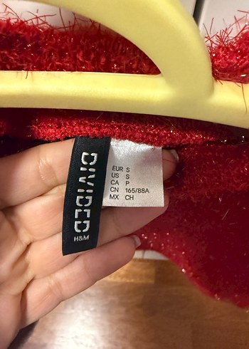 Kırmızı Örgü Mini Kadın Kazak - Görsel 2