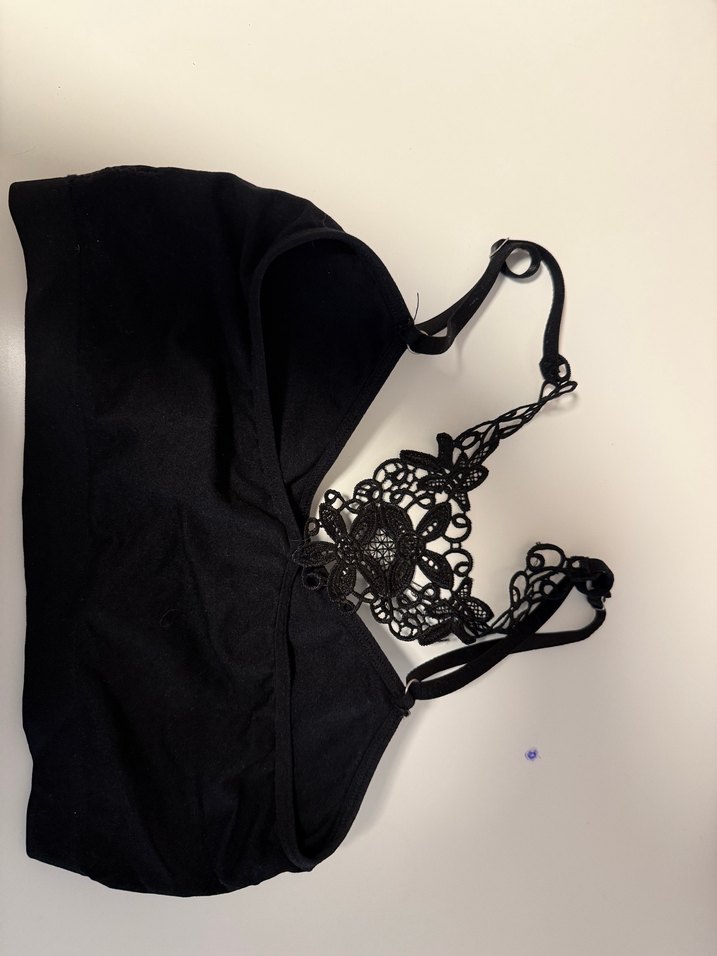 Siyah Gotik Midi Bralet Kadın - Görsel 2