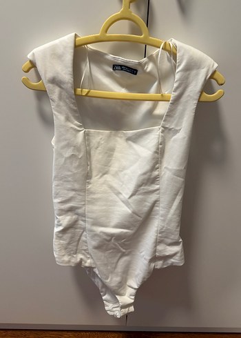 Yüksek Yakalı Beyaz İnce Fit Atlet Body - Görsel 3