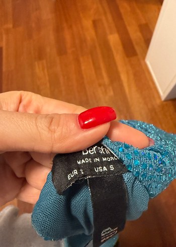 Parlak Mavi Drapeli Mini Kadın Mayo - Görsel 2