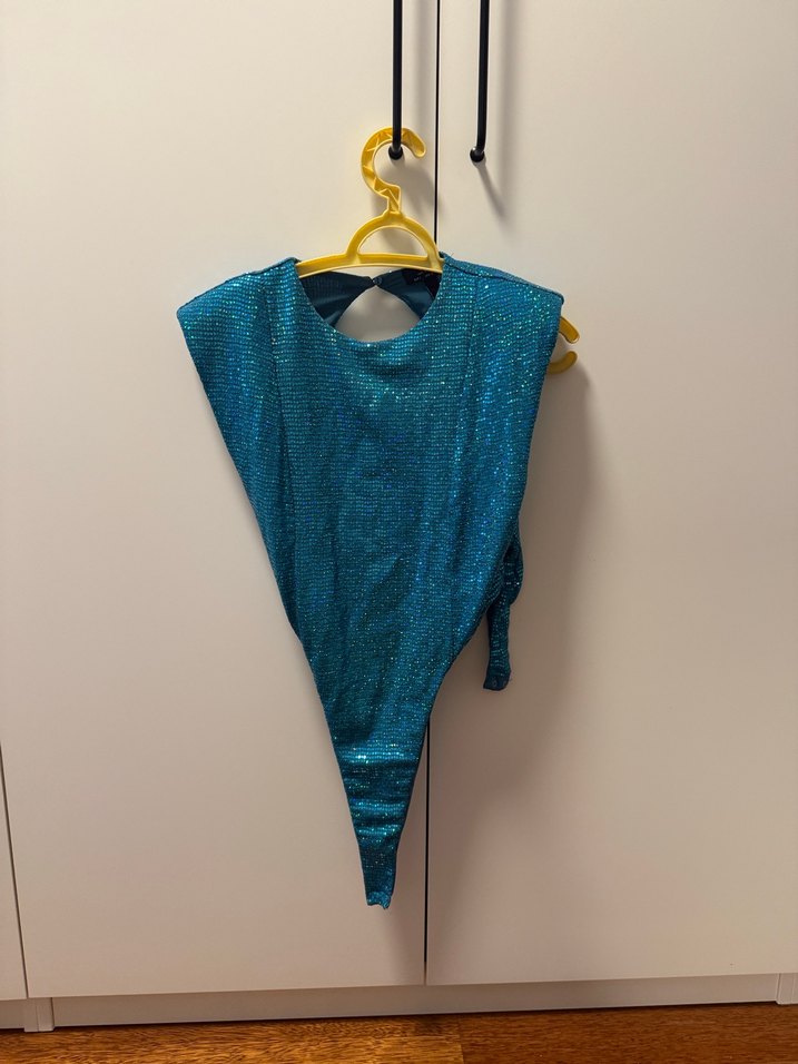 Parlak Mavi Drapeli Mini Kadın Mayo - Görsel 3